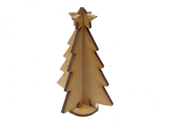 ARBOL NAVIDAD C/ENCASTRE Y ESTRELLA 10cm - IND DEL ARTE / CORTE LASER