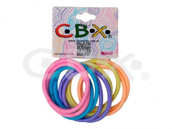 GOMITAS PELO POLYESTER PASTELES 10unid - CBX