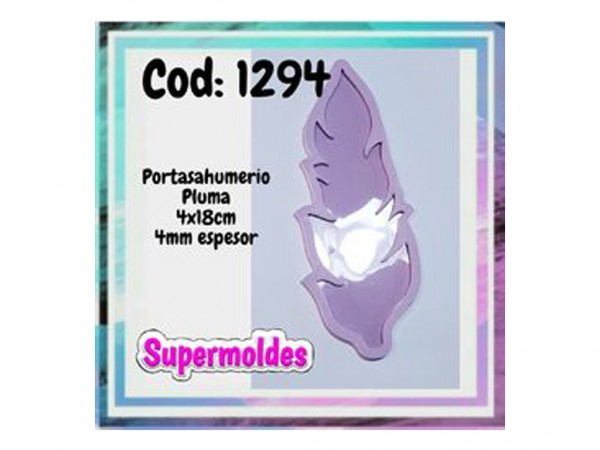 MOLDES RESINA PLUMA 48x4.5cm - SUPERMOLDES