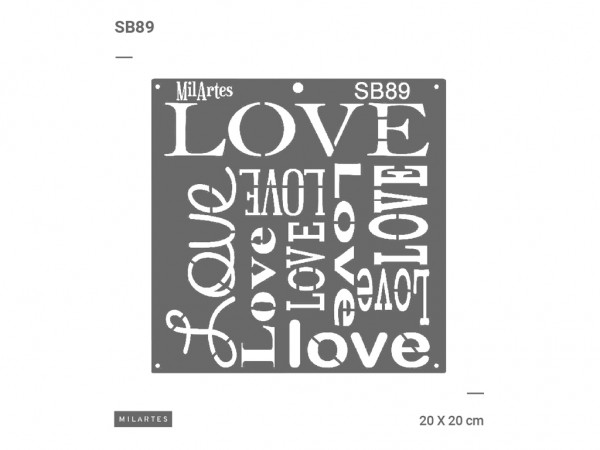 STENCIL MIL ARTES 20x20cm /SN 10x30cm - MIL ARTES
