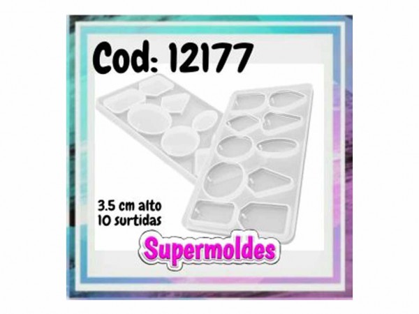 MOLDES RESINA DIJES x10und 3,5cm ALTO - SUPERMOLDES