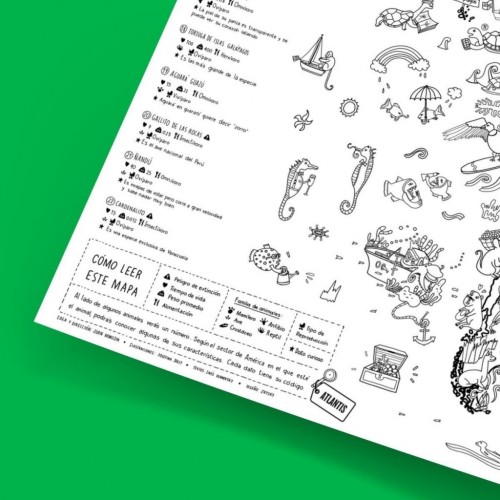 MAPAS DE ANIMALES DE AMERICA 70x100cm - ATLANTIS