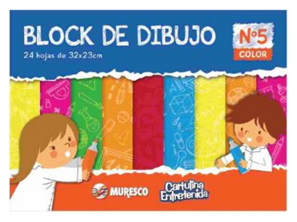 BLOCK DIBUJO ESCOLAR COLOR N5 23x32 24H - MURESCO