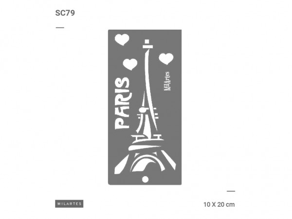 STENCIL MIL ARTES 10x20cm SC (SET 7cmx4) - MIL ARTES
