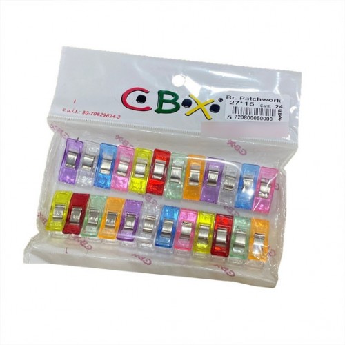 BROCHES PATCHWORK x24 unid 2.5cm SURTIDO - CBX