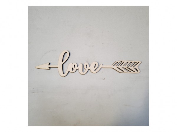 FLECHA LOVE 8x32cm 5mm - IND DEL ARTE / CORTE LASER