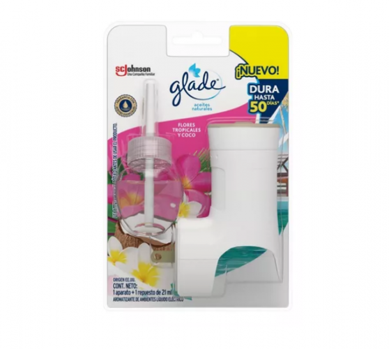 GLADE ACEITE FULL FLORES TROPICALES APARATO+REPUESTO - LIMPIEZA Y QUIMICOS CIDER