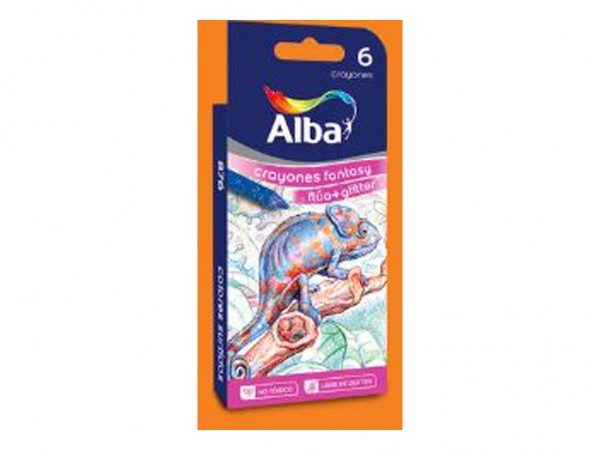 CRAYONES ALBA FANT GLITTER X6 - ALBA