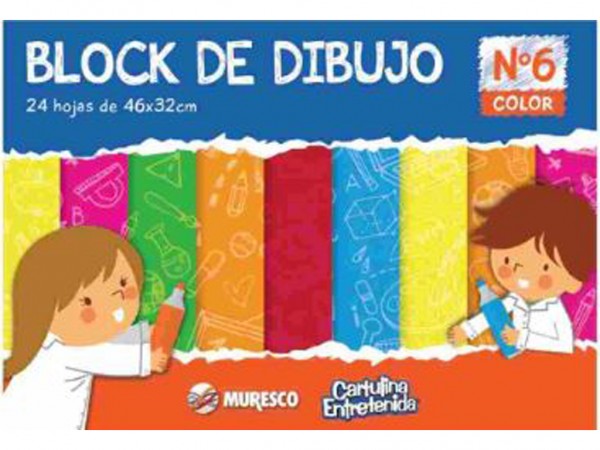 BLOCK DIBUJO CARTUL COLOR N6 32x46 24H - MURESCO