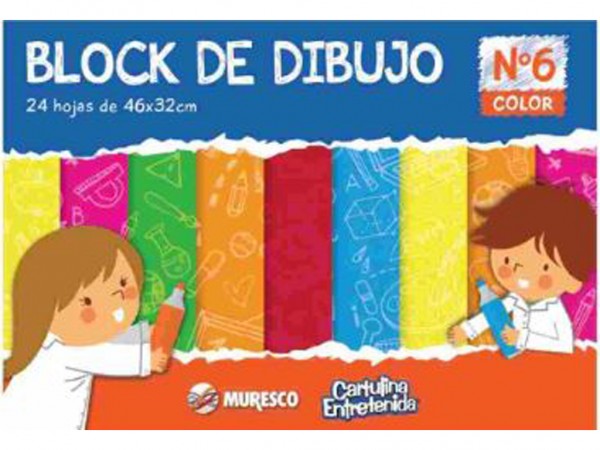 BLOCK DIBUJO ESCOLAR COLOR N6 32x46 24H - MURESCO