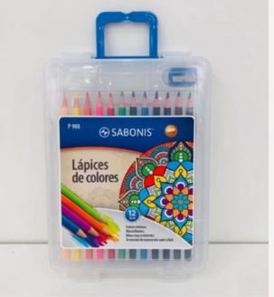 LAPICES COLOR x12 LARGOS ESTUCHE C/SAC S - SABONIS