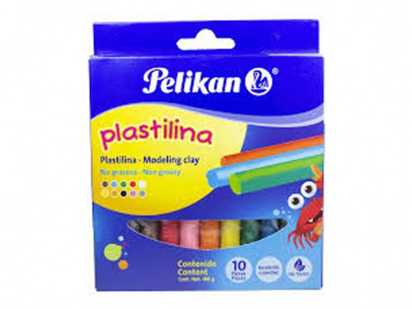 PLASTILINA PELIKAN 180g x10 SURT COMUNES - PELIKAN