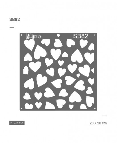 STENCIL MIL ARTES 20x20cm /SN 10x30cm - MIL ARTES