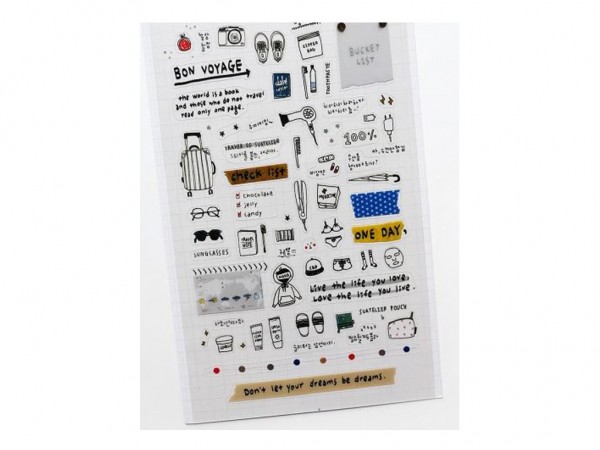 STICKER PVC 10x19cm TRAVEL NOTE - IBICO