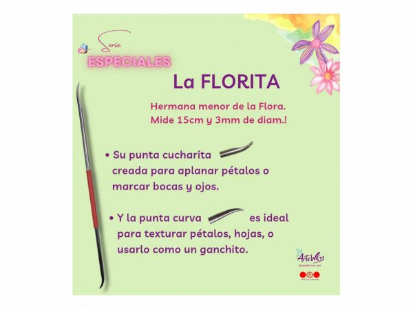 HERRAMIENTAS PORCELANA FLORITA 3mm - ARTEWEN