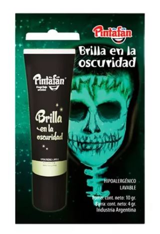 MAQUILLAJE CREMA BRILLA EN LA OSCURIDAD - PINTAFAN CREATIVA