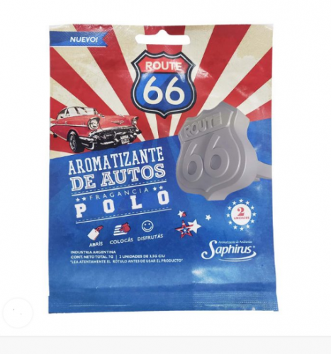 AROMATIZANTE AUTO "ROUTE 66" POLO - LIMPIEZA Y QUIMICOS CIDER