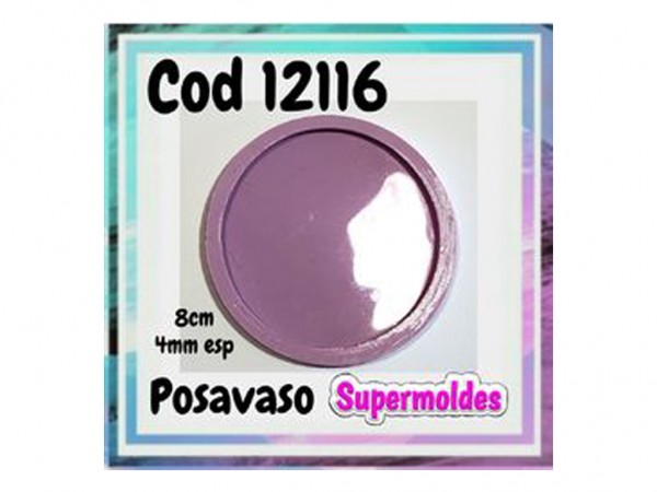 MOLDES RESINA POSAVASO REDONDO 8 diam - SUPERMOLDES