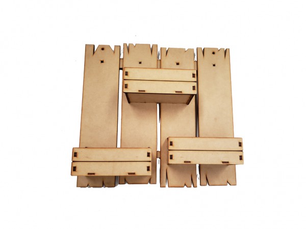 ESTANTES CAJONES x3 44x45cm 5mm - IND DEL ARTE / CORTE LASER