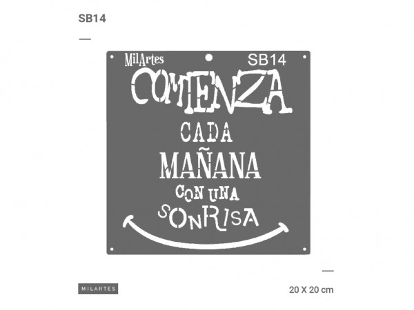 STENCIL MIL ARTES 20x20cm /SN 10x30cm - MIL ARTES