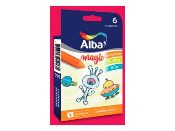 CRAYONES ALBA JUMBO FLUO x6 - ALBA