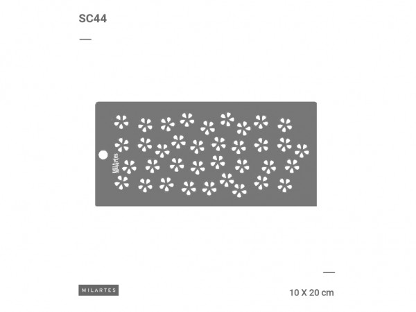 STENCIL MIL ARTES 10x20cm SC (SET 7cmx4) - MIL ARTES