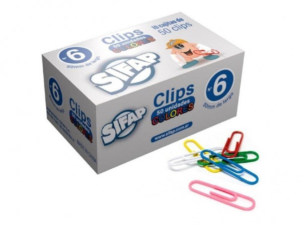 CLIPS SIFAP N6 x50 unid FORRADO CAJA - SIFAP