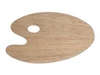 PALETA PINTOR MADERA 24x30cm