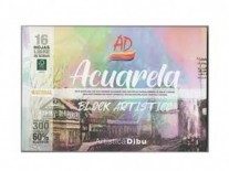 BLOCK ACUARELA 300g 24x34.5cm 35% ALG