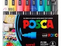 MARCADOR POSCA SET x8 5MM PASTELES