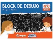 BLOCK DIBUJO NEGRO N6 32x46 20H ESCOLAR