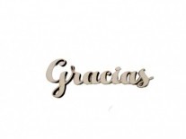 PALABRA GRACIAS 4,5x12cm 3mm