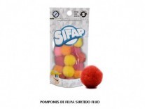 POMPON SURTIDO FLUO 20mm x20UNID