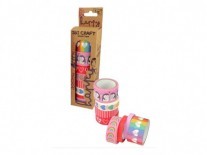 WASHI TAPE BOX 8 ROLLOS 5mt c/u HAPPY