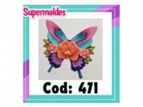 MOLDES SILICONA MARIPOSA LABRADA CON FLO