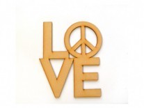 PALABRA LOVE PAZ (8x10cm) 3mm