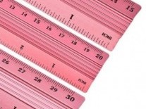 REGLA DE ALUMINIO PARA CORTE 30cm ROSA