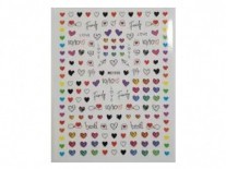 MINI ETIQUETAS AUTOADHE CORAZON MULTICOL