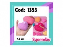 MOLDES SILICONA CORAZON TEXTURADO 7.5 CM