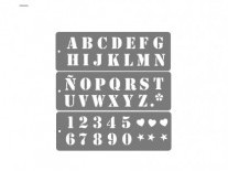 STENCIL MIL ARTES ABC LETRAS 3cm ALTO