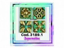MOLDES RESINA AZULEJOS 4 Un 2X2cm