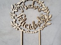 TOPPER MUCHAS FELICIDADES 15x20cm 3mm
