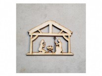 PESEBRE CASITA PLACA  7x10cm