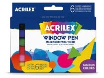 WINDOW PEN 6 COLORES