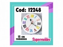 MOLDES RESINA RELOJ RED NUM ROMANOS 15cm