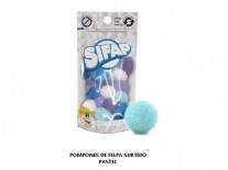 POMPON SURTIDO PASTEL 20mm x20 UNID