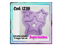 MOLDES RESINA ESTRELLAS x3 UNIDADES