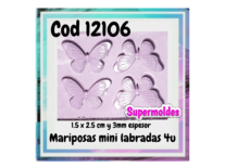 MOLDES RESINA MARIPOSAS MINI LABRADAS x4