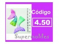 MOLDES SILICONA COLA DE SIRENA 5 CM