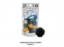 POMPON SURTIDO CLASICO 2 20mm x20UNID